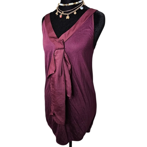 LOFT Burgundy Sleeveless Tunic - Picture 2 of 5